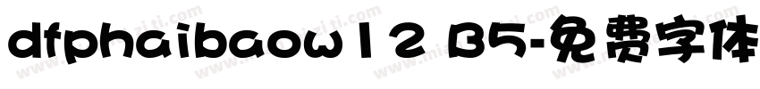 dfphaibaow12 B5字体转换